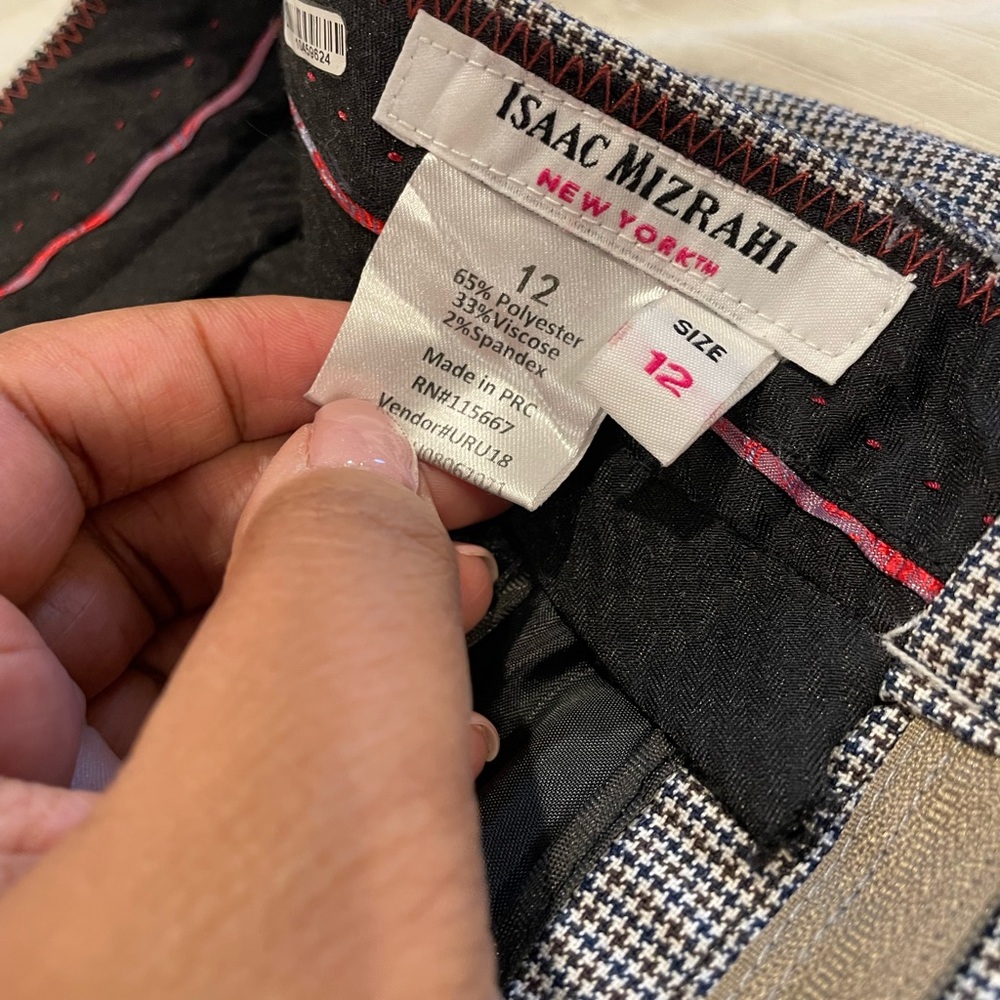Isaac Mizrahi Boys Houndstooth Dress Pants, Size 12 - Picture 3 of 5